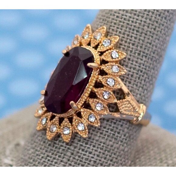 Vintage Red Sun Ring Size 9 1/2 - M21 - Picture 2 of 3